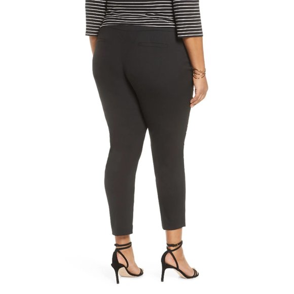 NEW Halogen Straight Leg Slant Pocket Career Trouser Pants Black Plus Size 22 - Picture 4 of 11